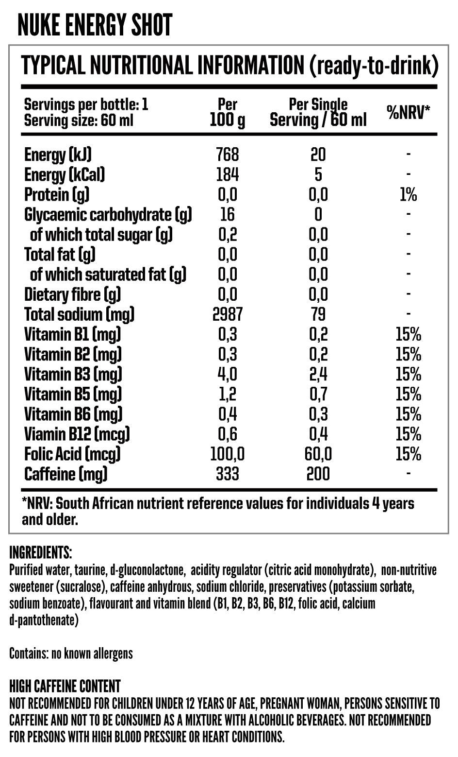 Nutritech Nuke Energy Shot