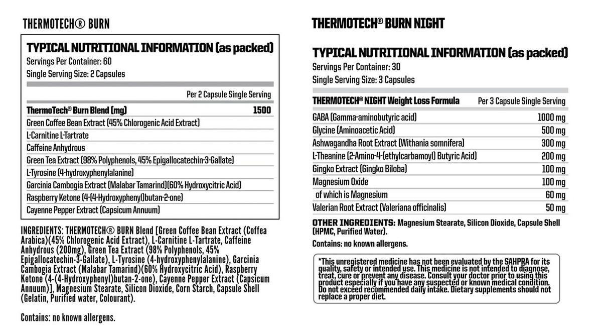 Nutritech ThermoTech Day & Night Burn Pack Legion Health